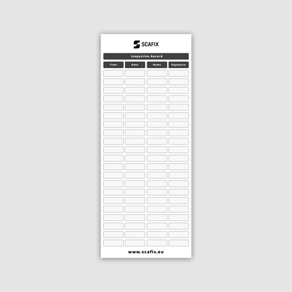Scafix PVC Tag Refill Pack [20/50/100] (Scaffold Inspection Tags)